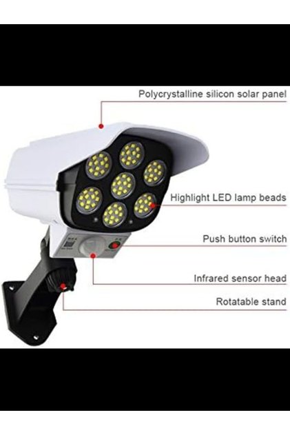 Outdoor Lighting LED Solar human Body Infrared Induction Wall Lamp Simulation Monitoring Fake Camera