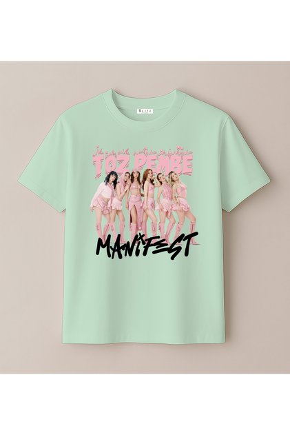 Manifest Dusty Pink Design Printed Children's T-Shirt (Ages 4-13)
