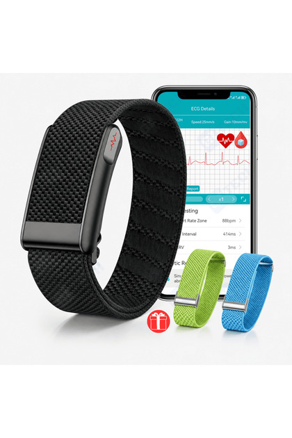 ® Brățară inteligentă H-Loop: Sănătate și fitness (ECG, Glicemie, Puls, SpO2, Somn, Stres, Temperatură), Peste 120 de moduri sport, IP68