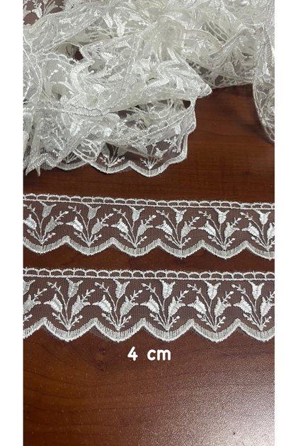 Guipure Lace Tulle Tape 9Mt 4cm 1. Quality from Our Own Manufacturing