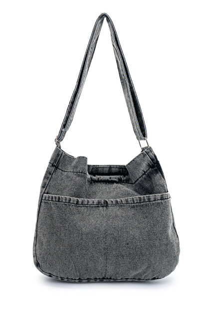 minebag Çift Cepli Denim Kadın Çapraz Çanta Allison Lacivert