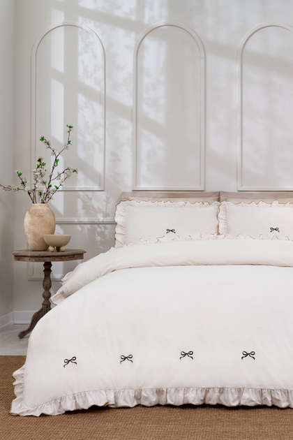 Ribbon Single Elastic Sheet Duvet Cover Set