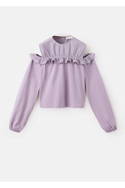 Cut out detaylı bluz