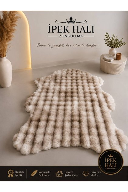 ipek halı tavşan post yıkanabilir 100x140