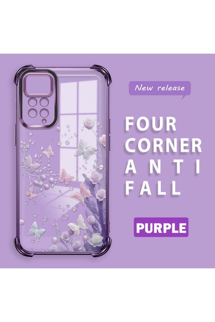 Redmi Note 11 Pro 4G/5G Compatible Transparent Back Four Corners Reinforced Impact Protection Silicone Case