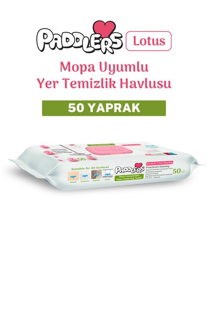 Easy Clean Lotus Çiçeği Kokulu Mopa Uyumlu Yer Temizlik Havlusu 50 Yaprak