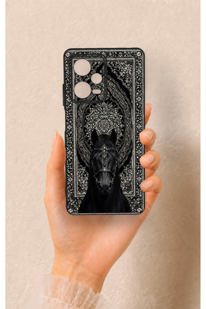 Redmi Note 12 Pro 5g Compatible Ethnic Horse Figure Patterned Silicone Case