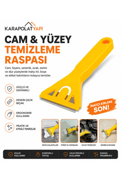 Cam Kazıma Aparatı – Cam, Fayans ve Seramik Yüzey Temizleme Aparatı