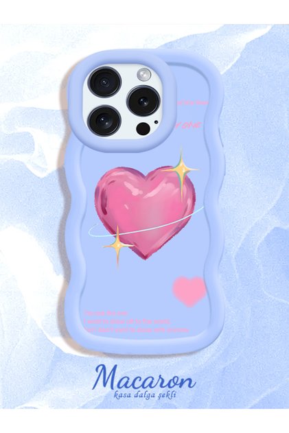 iPhone 16 Pro Max Compatible Silicone Phone Case with Sweet Pink Heart Motifs and Three Color Options