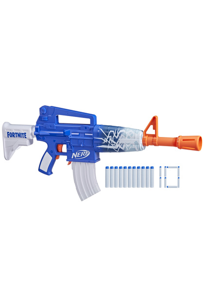 FORTNITE PISTOL DE JUCĂRIE ALBASTRU CU EFECT DE ȘOC, PISTOL DE JUCĂRIE CU ACȚIUNE PENTRU CO