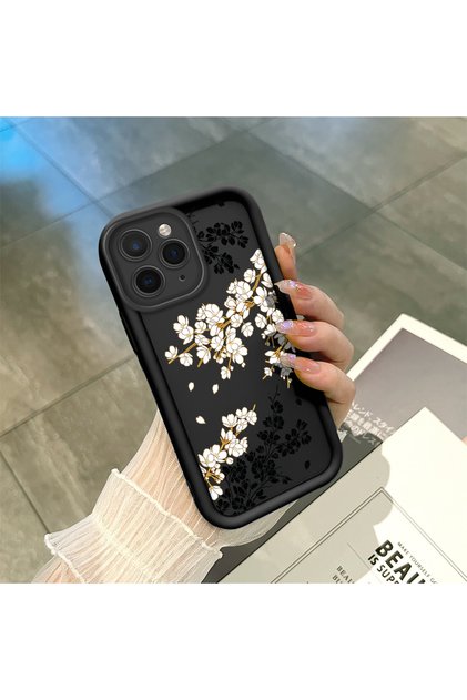 iPhone 11 Pro Compatible Black Silicone Case with Shockproof Camera Protection