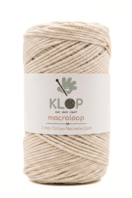 Premium Koton Makrome Çanta İpi 2mm 145 Metre 200 gr Pamuk Supla İpi Runner İpi Ekru