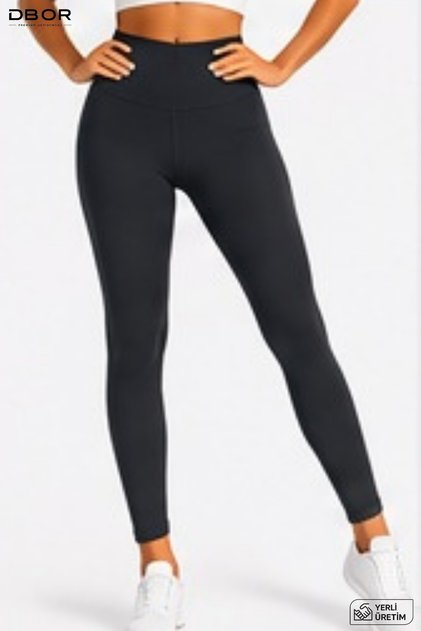 Anthracite High Waist Gathering Diving Fabric No Show Side Seamless Women's Premium Scuba Daily Sports Leggings