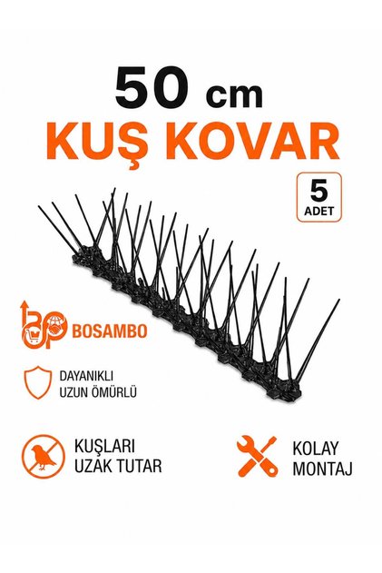 PLASTİK ŞERİT KORUYUCU 5 ADET SİYAH KUŞKONNMAZ