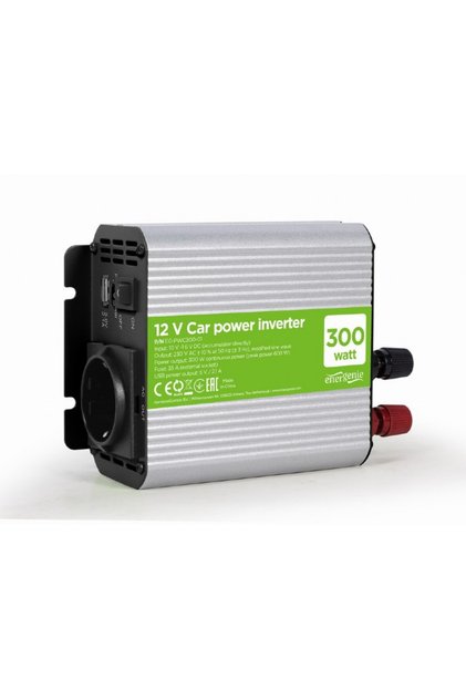 Μετατροπέας (Inverter) με προσομοιωμένο ημιτονοειδές κύμα, Μετατροπέας αυτοκινήτου, 300W, Schuko x 1, USB 5V / 2.1A, μπαταρία 10- (τύπου C), Μετατροπέας αυτοκινήτου, 300W, Schuko x 1, USB 5V / 2.1A, μπαταρία 10- (τύπου C)