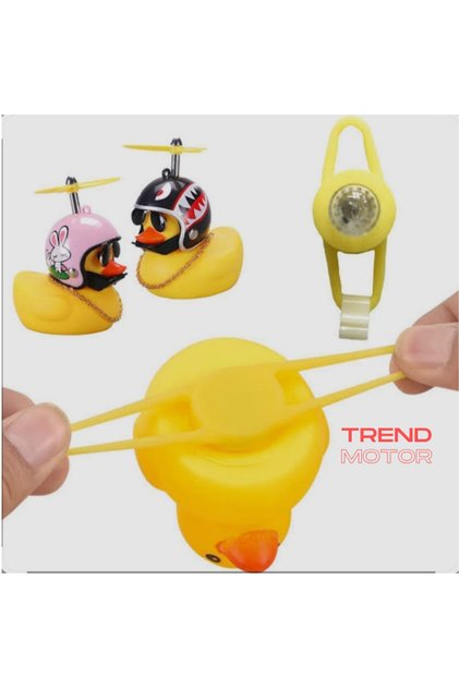 KASKLI ÖRDEK KORNA IŞIKLI AKSESUAR - BİSİKLET MOTOSİKLET ATV SCOOTER