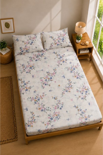 Lastikli Çarşaf Seti %100 Pamuk Yumuşak Dokulu-Kaymaz Tam Geçmeli Fitted Sheet –Premium Pamuk 120x200/ 180x200 / 200x200
