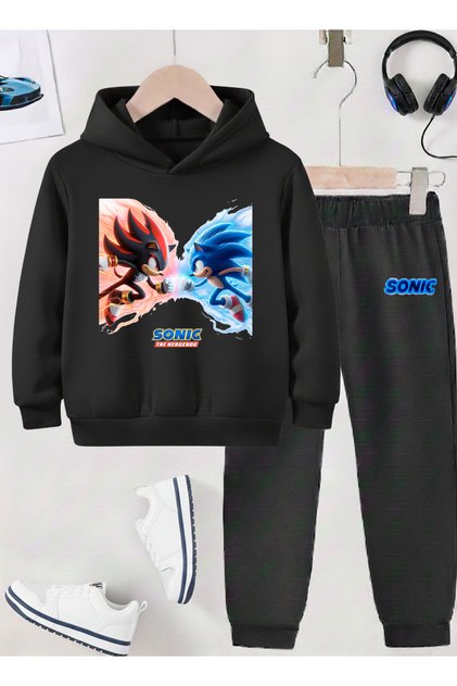 Sonic Printed Children's Tracksuit, Shardon Soft Fabric, Unisex