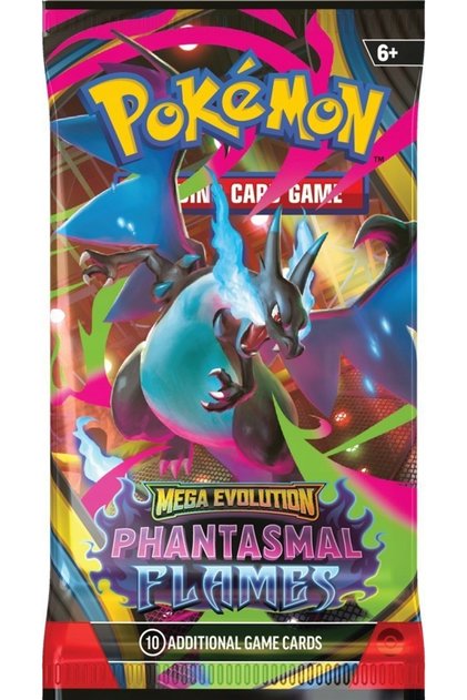 Pokemon TCG Cărți Mega Evoluție Flăcări Fantasmale Premium Checklane Blister