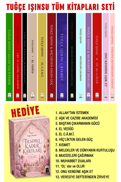 TUĞÇE IŞINSU TÜM KİTAPLARI SETİ (Tılsımlı Kader Kartları Hediyeli)