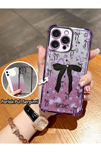 iPhone 15 Pro Max Compatible Transparent Four Corner Silicone Coated Glossy Edge Case
