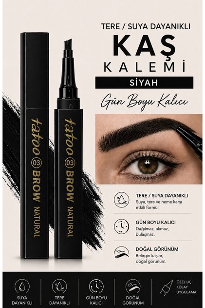 (1 ADET)Siyah Fine Sketch Microblading Kalıcı Kaş Kalemi -Kaş Doldurma-Suya Dayanıklı Siyah/Doğal Görünüm Veren Kalıcı Kaş Dolgunlaştırıcı Micro Fork Uçlu Kaş Kalemi