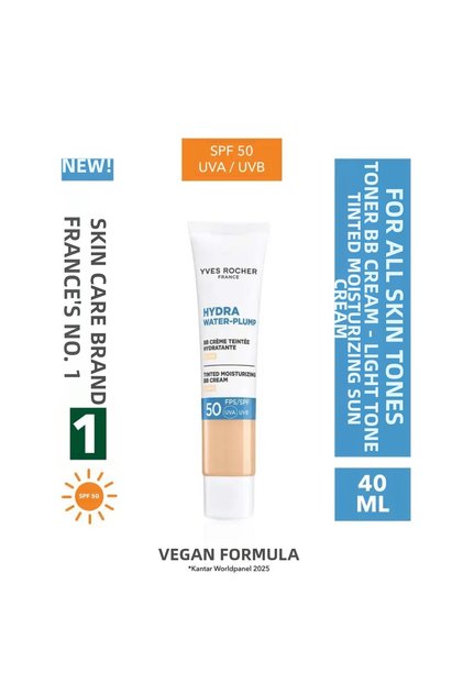 Bb Cream 50 Spf - Tone-Equalizing Tinted Moisturizer Sunscreen - Hydra Water Plump Moisturizing Botanical Complex - Light