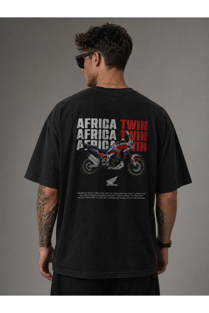 Edizen Honda Africa Twin Premium T-shirt Unisex Oversize %100