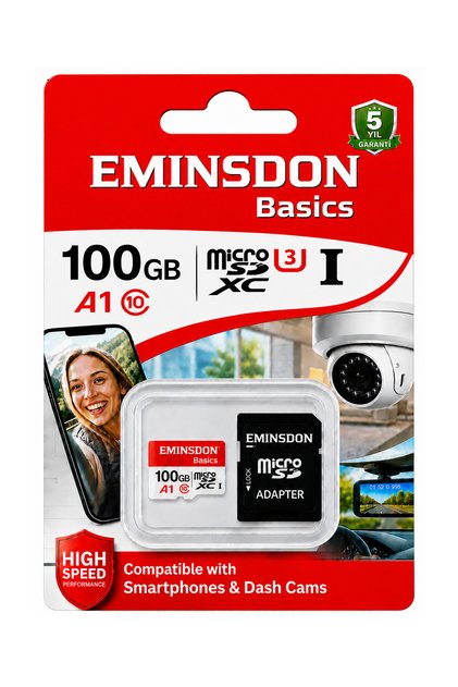 100GB Hafıza Kartı Ev Araç Güvenlik Kamerası Uyumlu Telefon Tablet Micro SD Class10