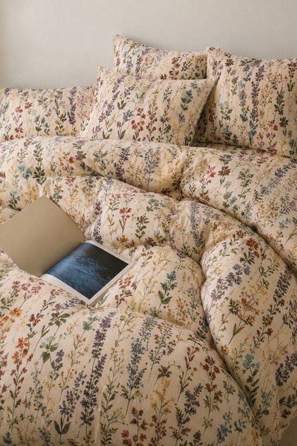 Botanik Single Cotton Duvet Cover Set