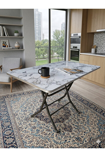 Netoc MDF 6 Kişilik Çok Amaçlı Masa 115X70 Mutfak Masası Montajsız