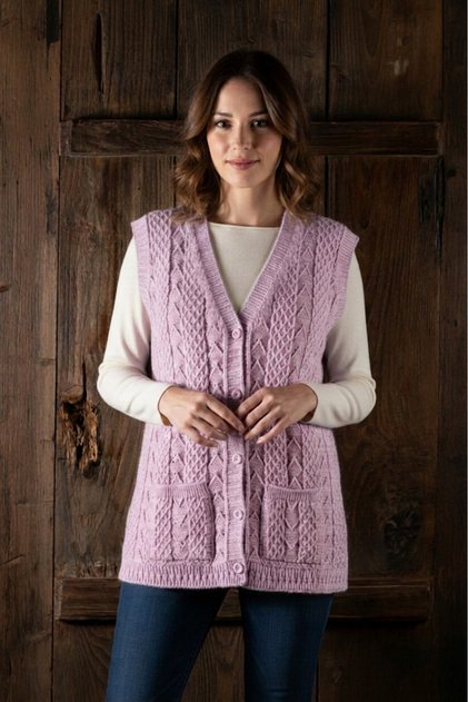 Mother's Vest Classic Knitted Wool Cotton Blend