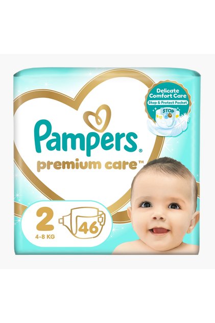 Pachet Premium Care Value, mărimea 2, nou-născut, 4-8 kg, 46 buc.