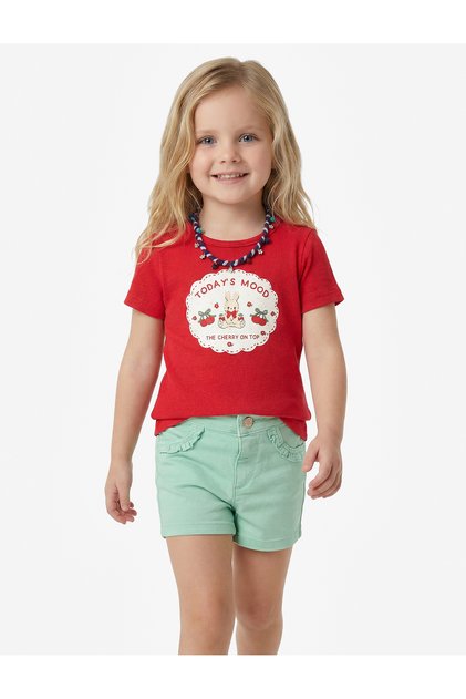 Printed Short Sleeve Crew Neck T-Shirt
