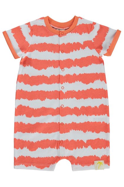 Wave Patterned 6-18 Months Jumpsuit - Red