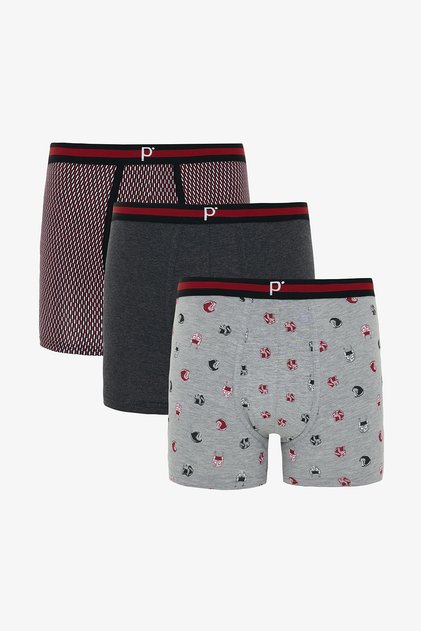 Men's Organic Striped 3-Pack Boxer