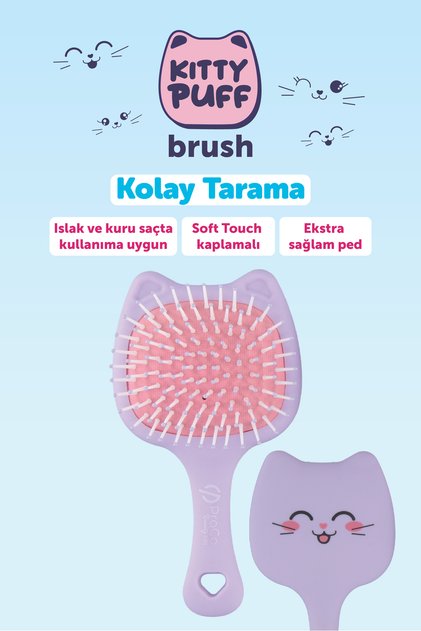 Beauty Kids Kitty Puff Opening Crawling Hair Brush