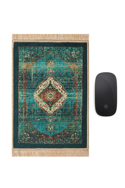 Yeşil Dekoratif Küçük Halı Mousepad