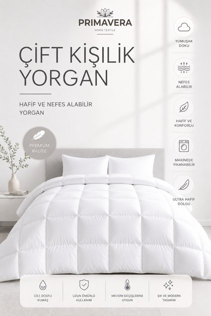 Çift Kişilik Antialerjik Microfiber Yorgan 195x215