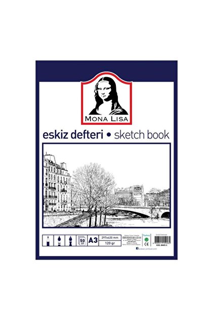 Südor Mona Lisa 120 Gr 50 Yp A3 Eskiz Defteri - Fiyatı, Yorumları