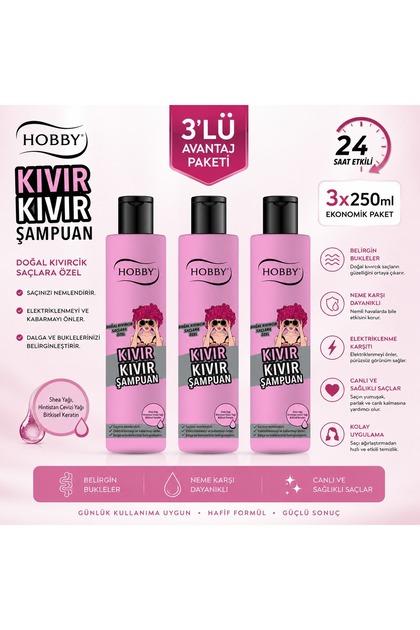 Shampoo Curly Curly Special for Naturally Curly Hair 250 ml *3 Pcs