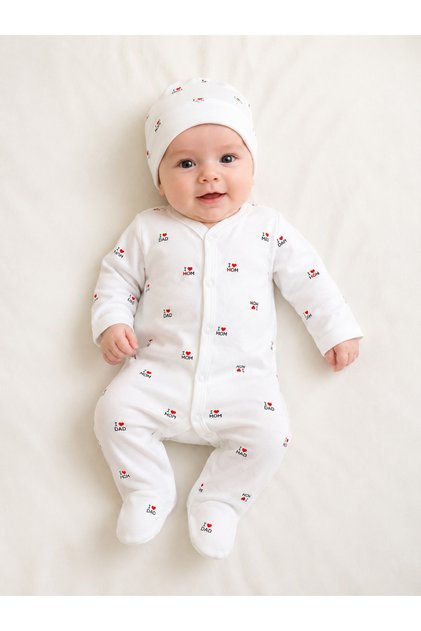 🤍 Premium Newborn Set of 3 – I Love My Family