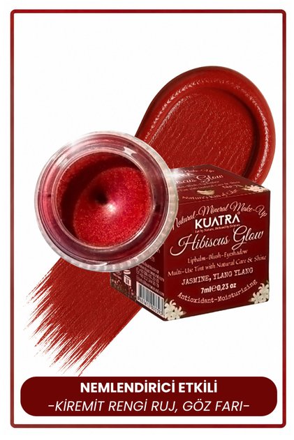 Hibiscus Glow Besleyici, Nemlendirici Allık Ruj Göz Farı Doğal İçerik