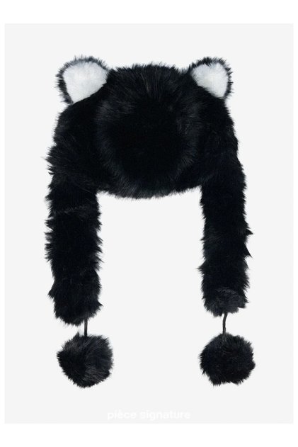 Panda Plush Beanie for Women