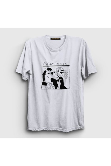 Unisex White Escape From La Bojack Horseman T-shirt299763tt