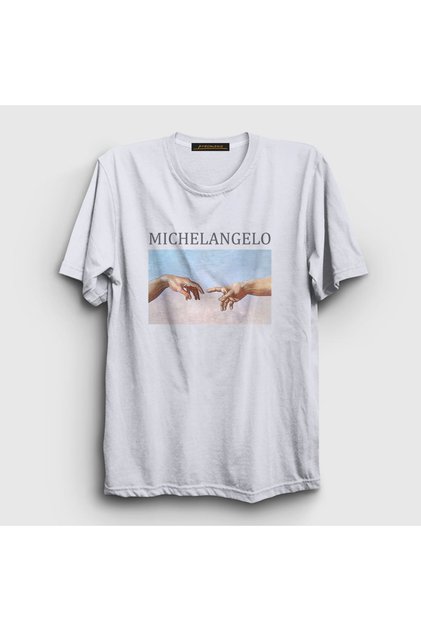 Unisex White Creation Of Adam Creation Michelangelo T-shirt302888tt