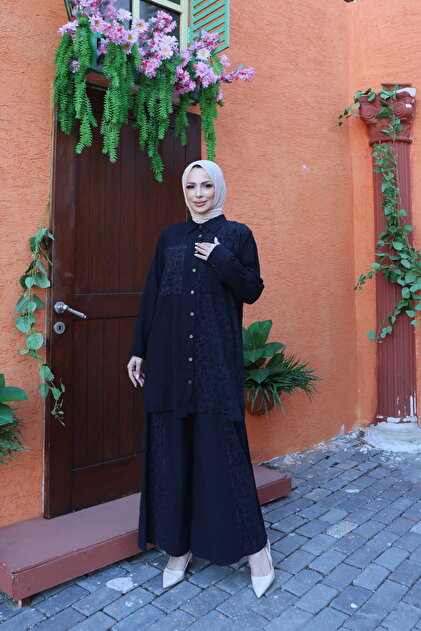 Double Pocket Patterned Cotton Linen Set