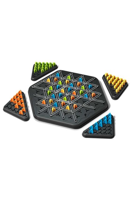 ® Joc de strategie Triangle Chess: 2-4 jucători, Jucărie STEM pentru logică și concentrare, 21 cm, 8+