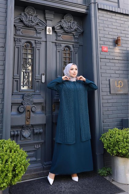 Plus Size Rain Stone Mother of the Bride Dress
