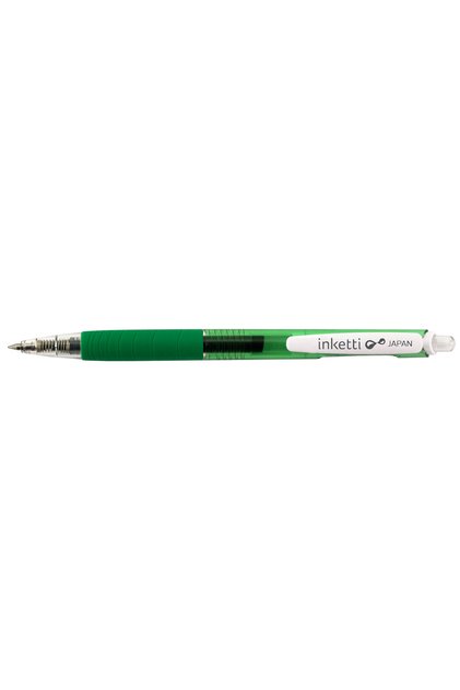 Pix cu gel Inketti, λαστιχένια λαβή, 0.5mm, διαφανές πράσινο - πράσινο γραφίσιμο